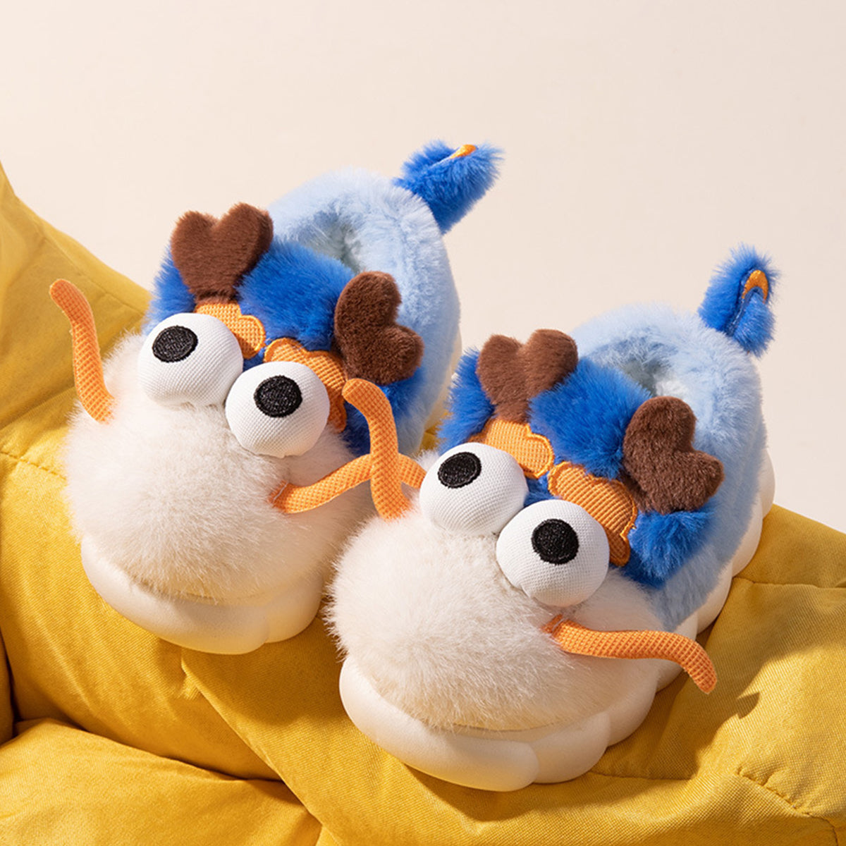 New Olush Thick Cartoon Children's Cotton Slippers