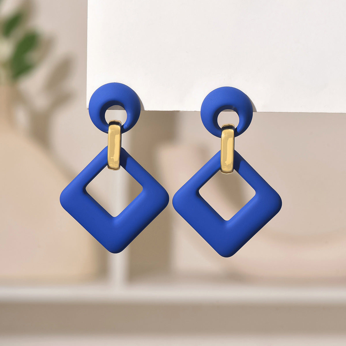 Square Hollow Fashion Long Earrings