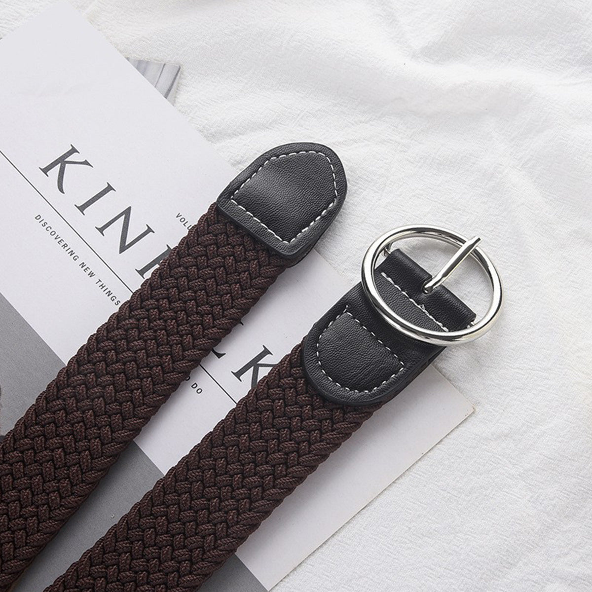 Women's Canvas Braided Elastic Belt