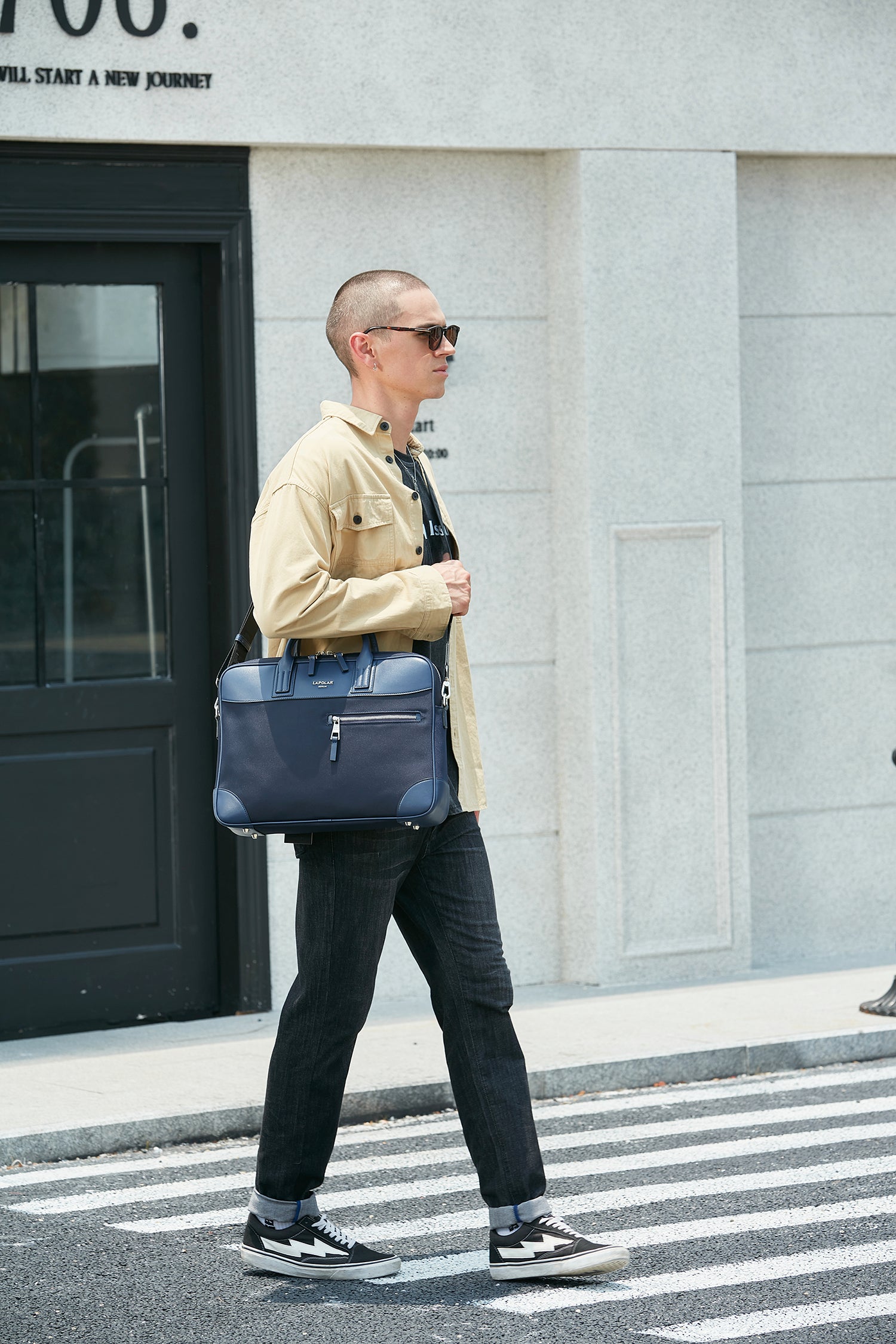 Bsci Manufacturer eather Laptop Bag for Men