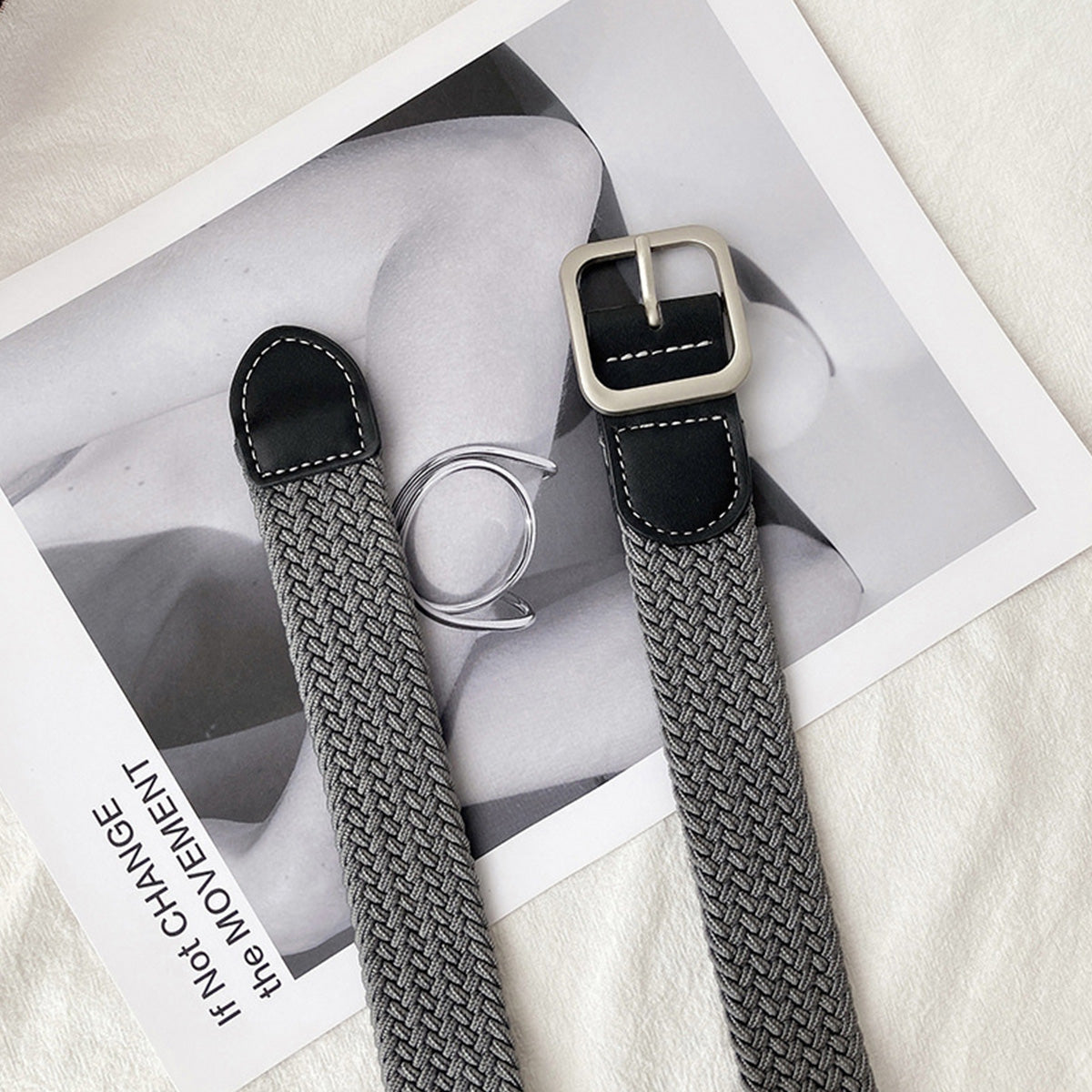 Women's Canvas Braided Elastic Belt