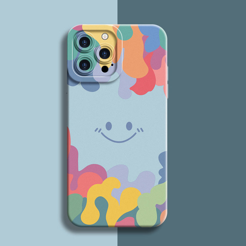 Painted Smiley Face iPhone 16 Phone Case