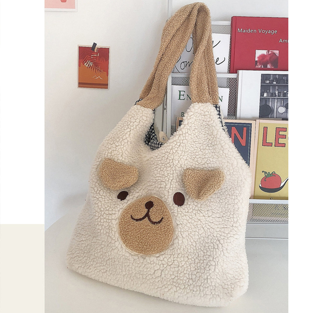 Large Capacity Handbag Plush Shoulder Bag