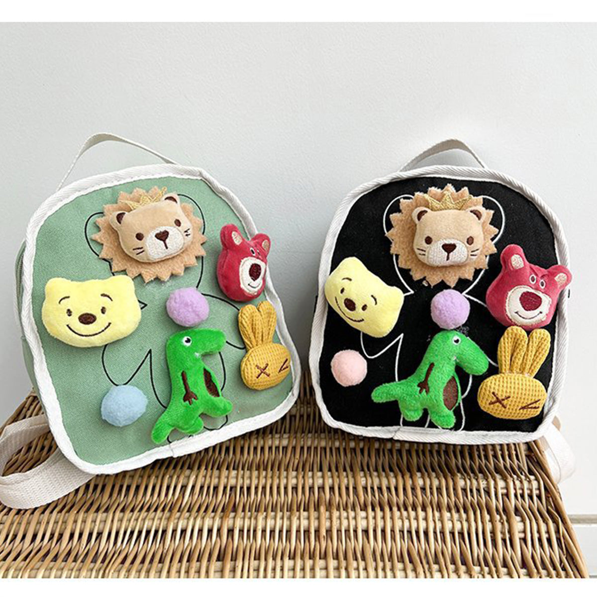 Korean Version Children's Schoolbag Cartoon Canvas Backpack