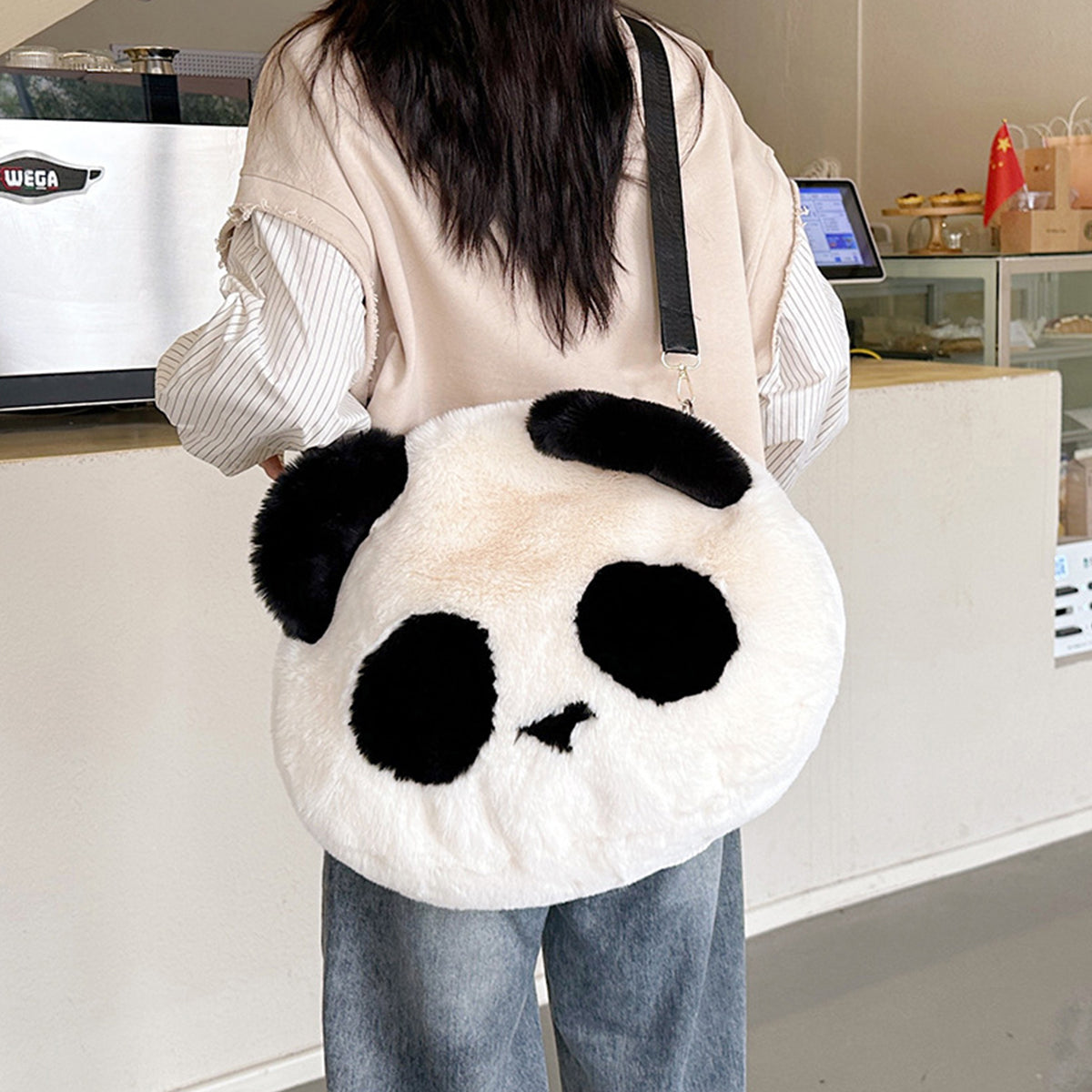 Plush Panda Shoulder Bag Cute Crossbody Bag