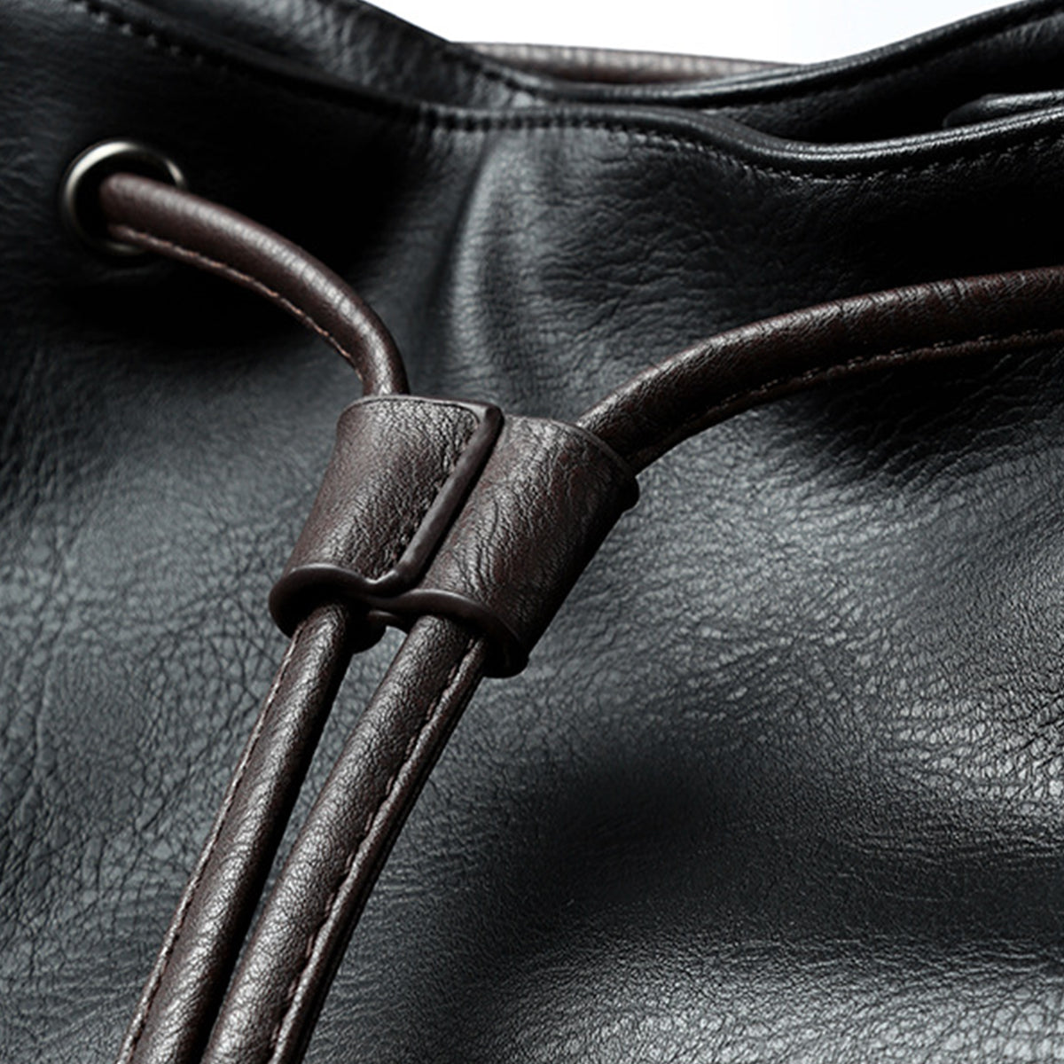 Men Leather Travel Backpack