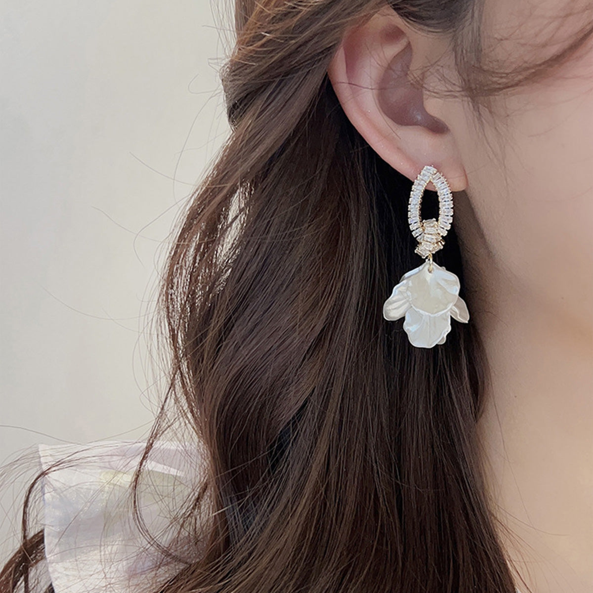 S925 Silver Needle Unique Large Flower Earrings