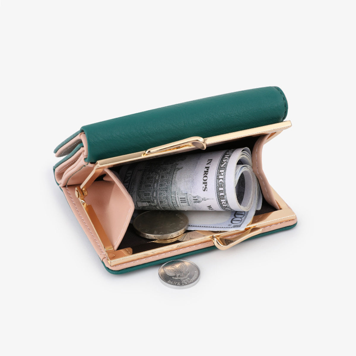 High-Grade Leather Creative Handmade Ladies Short Wallet