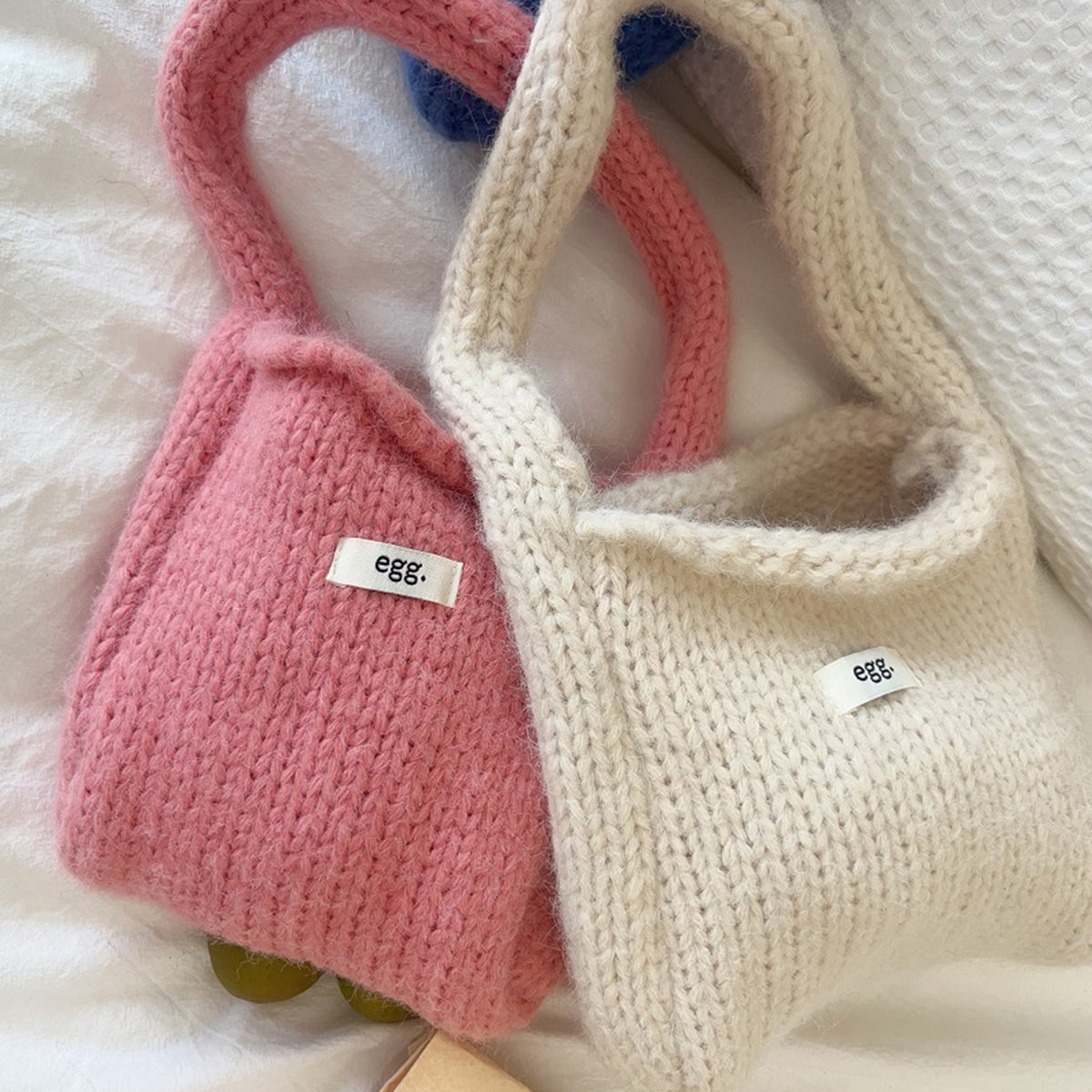 Autumn Winter Wool Knitted Solid Color Handbag
