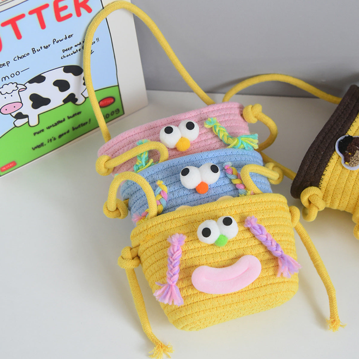 Cartoon Three-Layer Hanging Basket Cosmetic Storage Basket