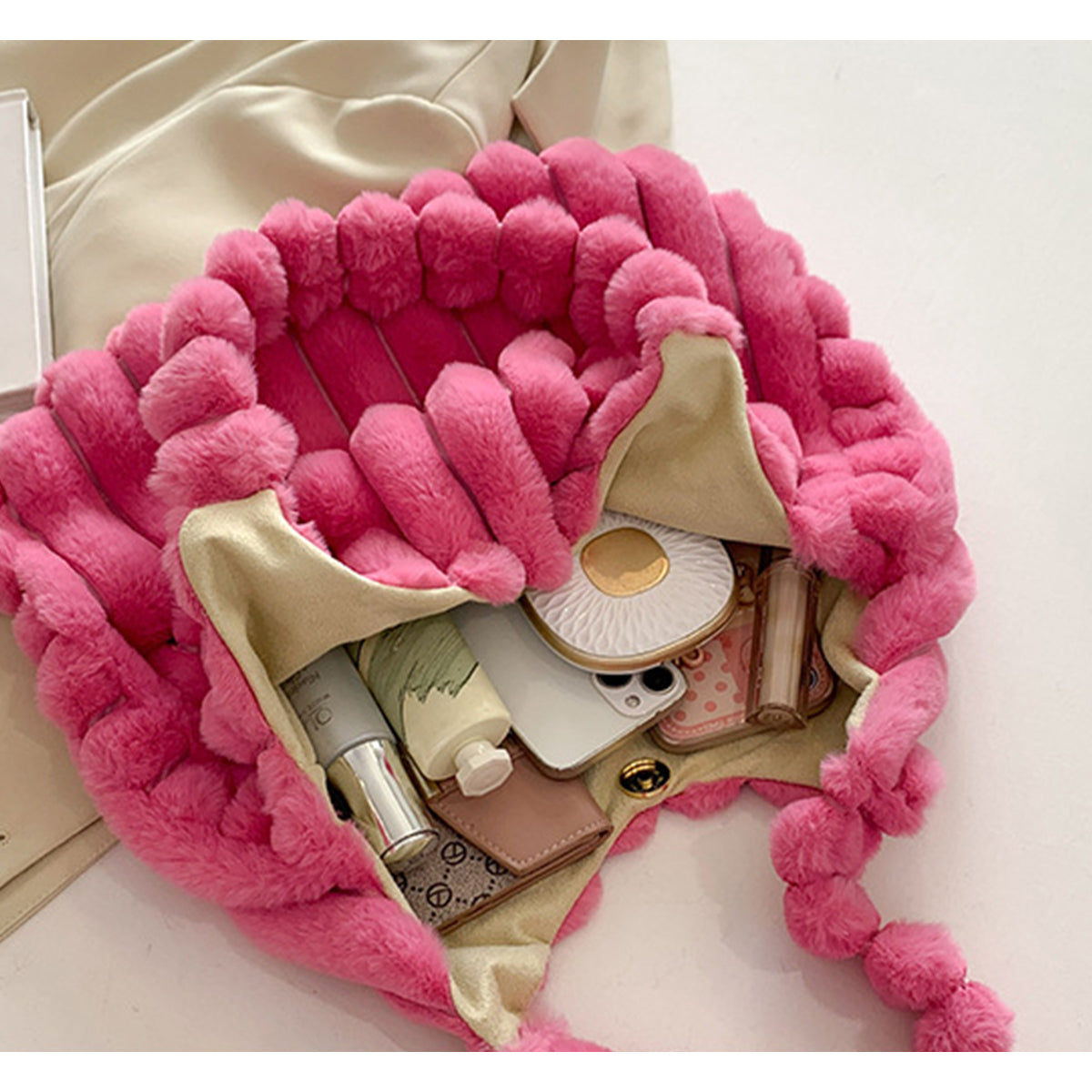 Plush Bag for Women Korean Style Large Capacity Tote Bag
