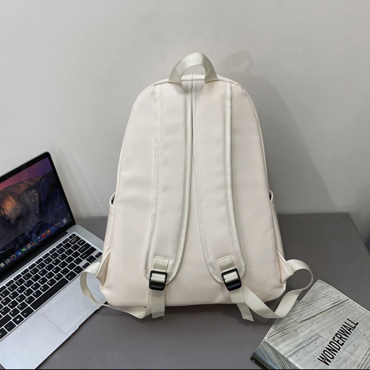 Men PU Soft Leather Large Capacity Backpack