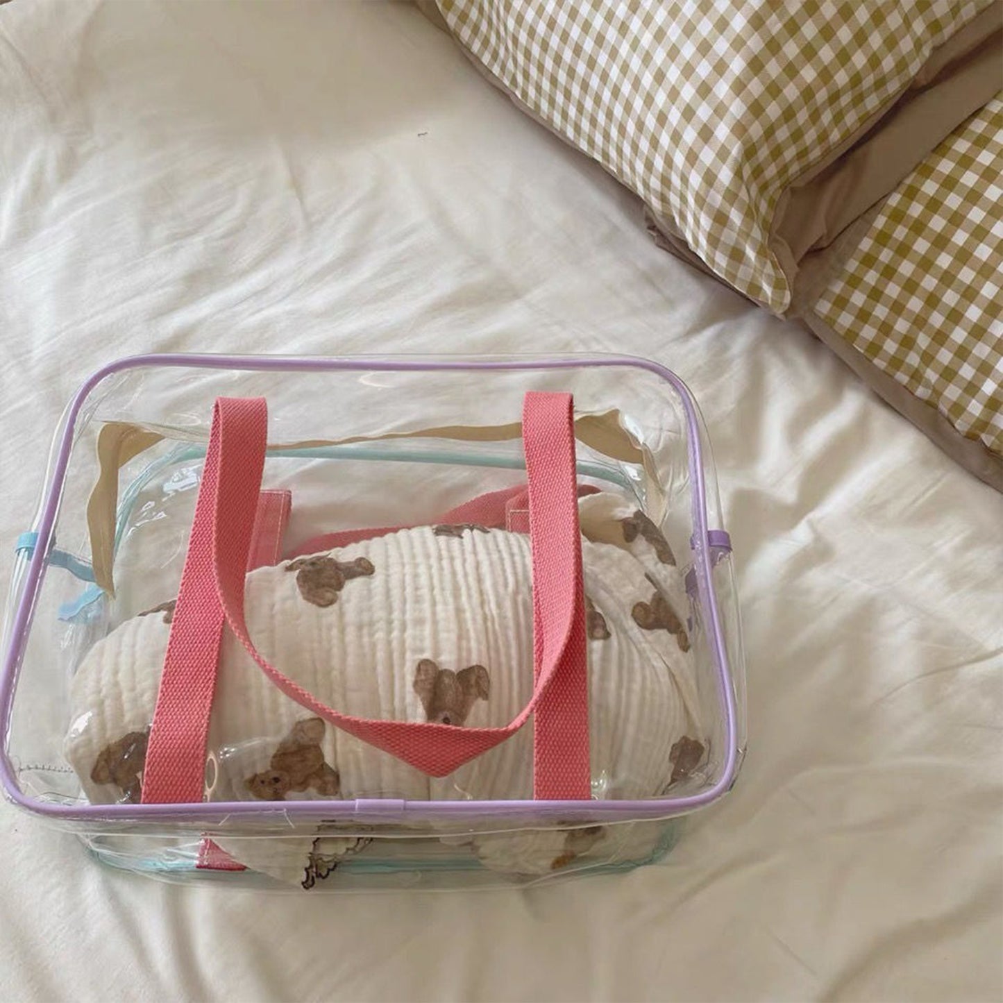 Summer Transparent Makeup Bag for Women Transparent PVC Cosmetics