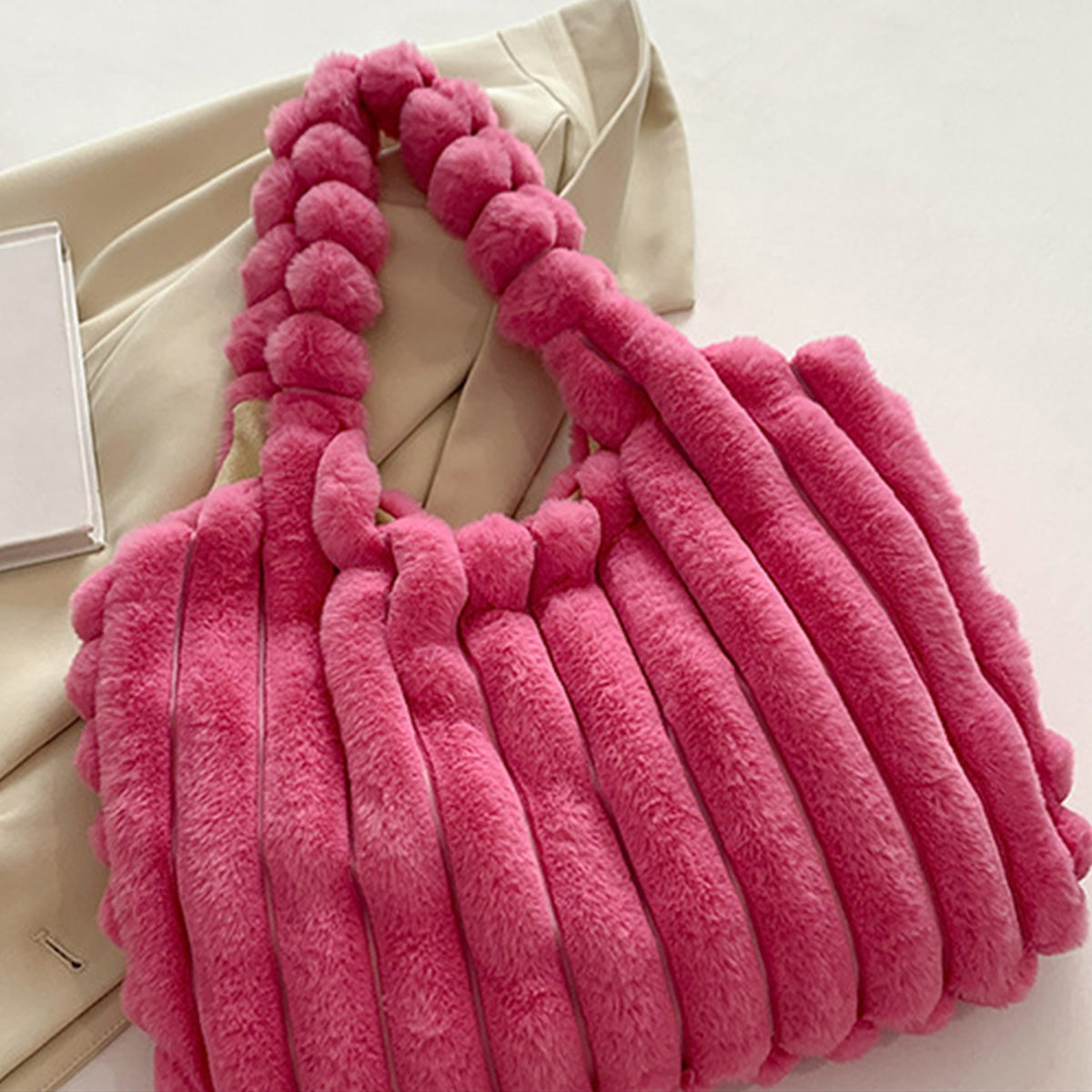 Plush Bag for Women Korean Style Large Capacity Tote Bag