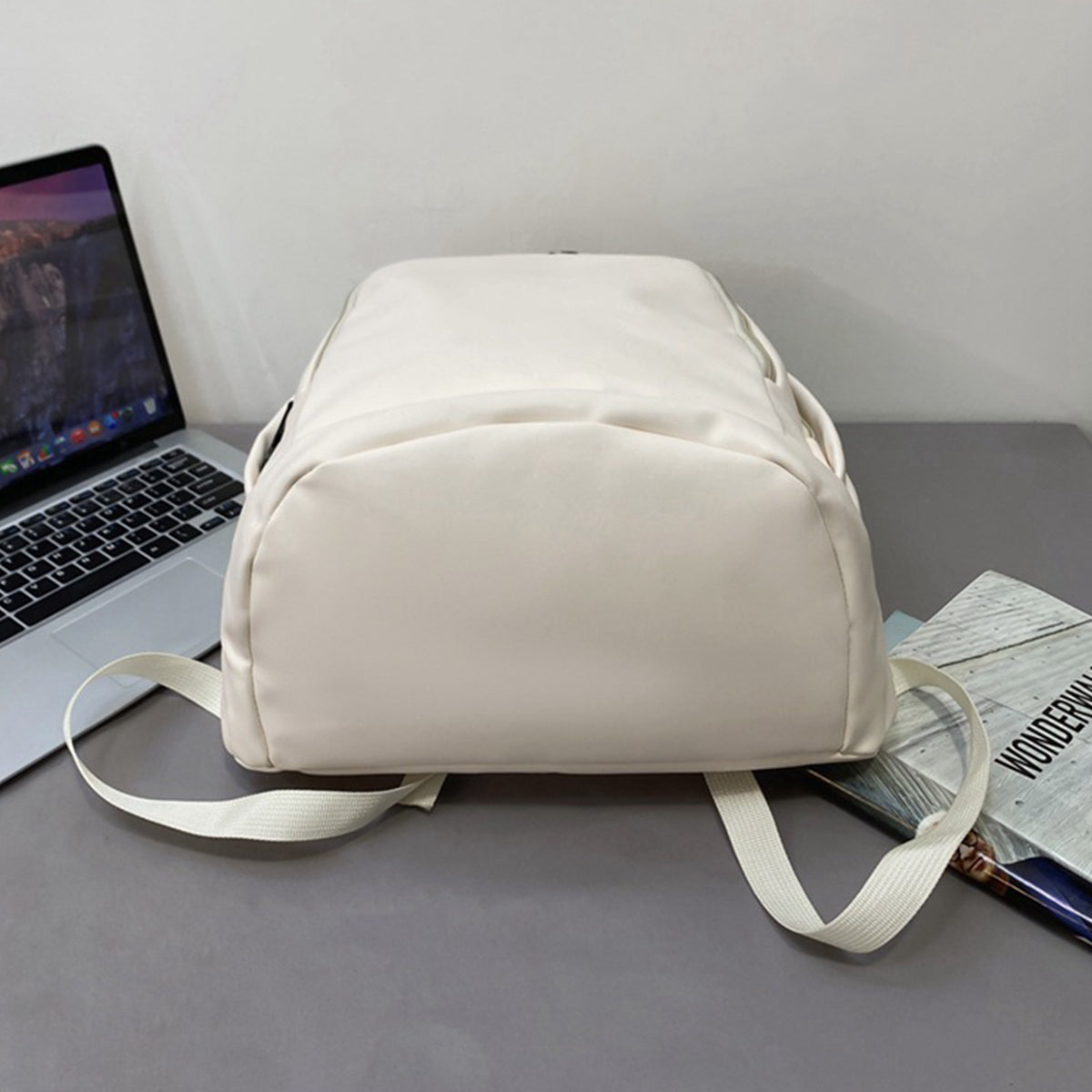Men PU Soft Leather Large Capacity Backpack