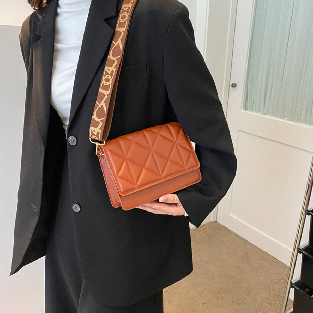 Solid Color Handbags Crossbody Small Square Bags