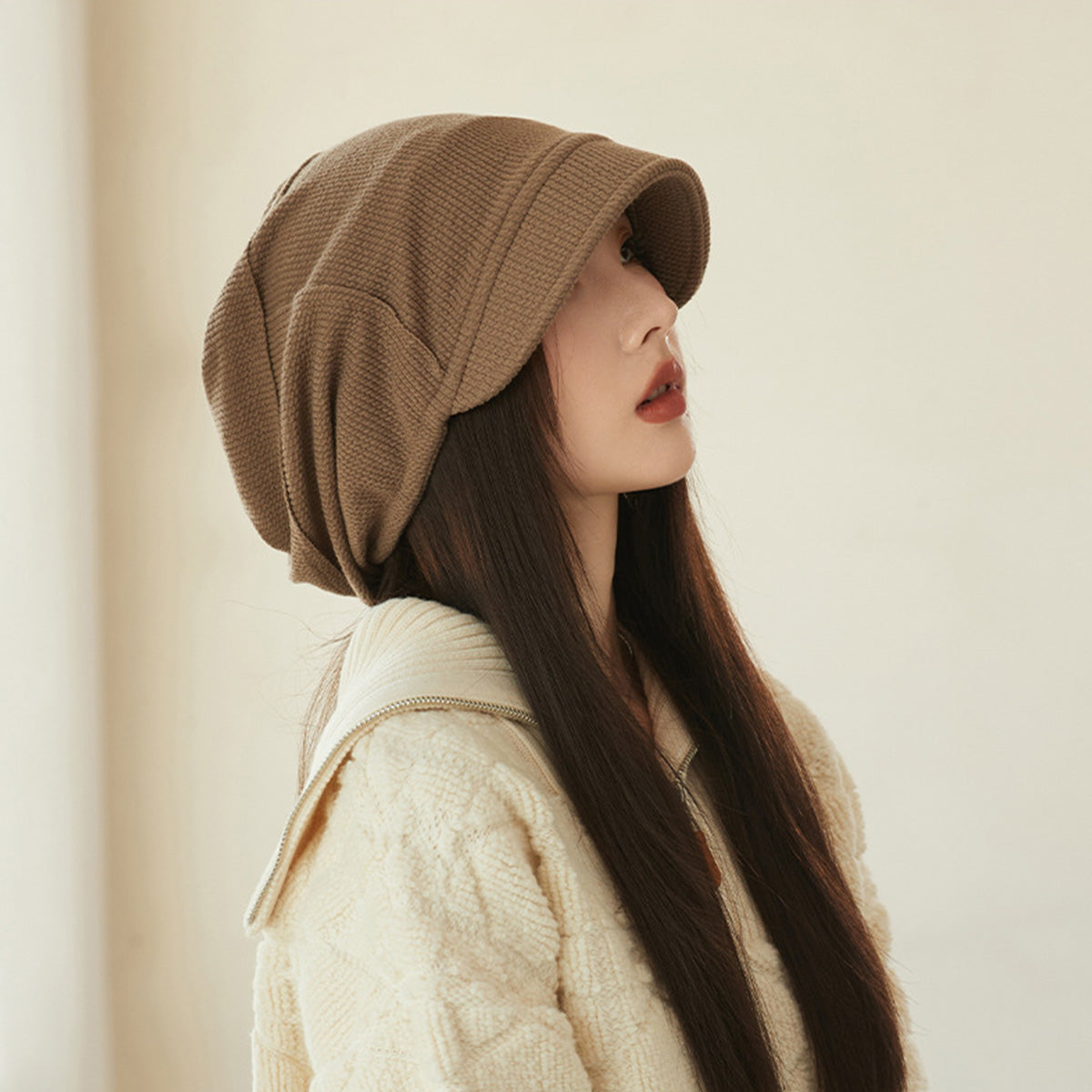 Hat for Women Thin Style Japanese Style Cold Hats Plain Head Hats