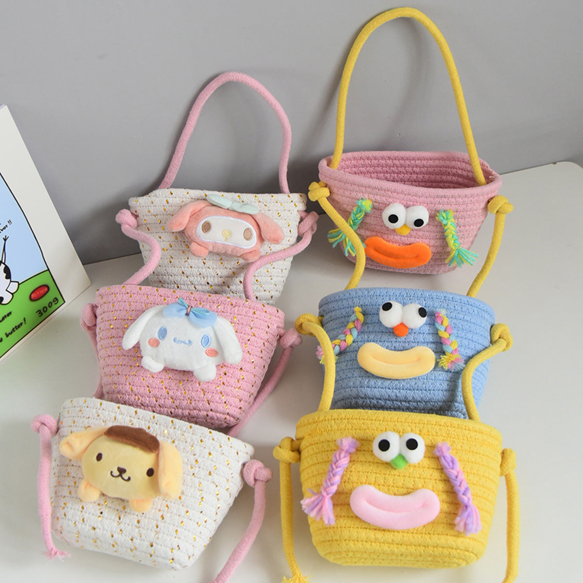 Cartoon Three-Layer Hanging Basket Cosmetic Storage Basket