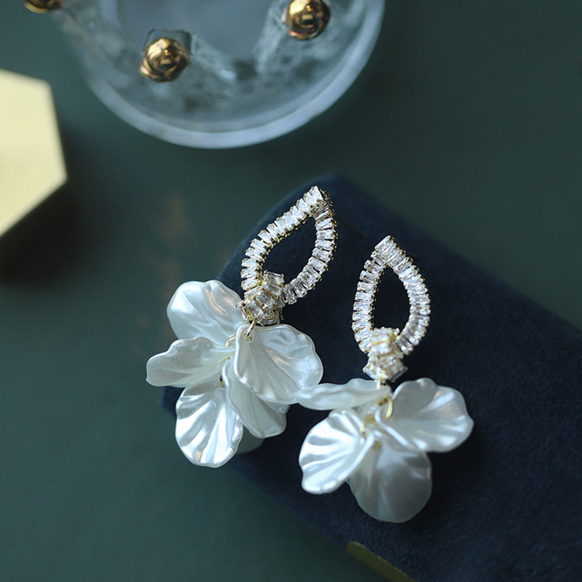S925 Silver Needle Unique Large Flower Earrings