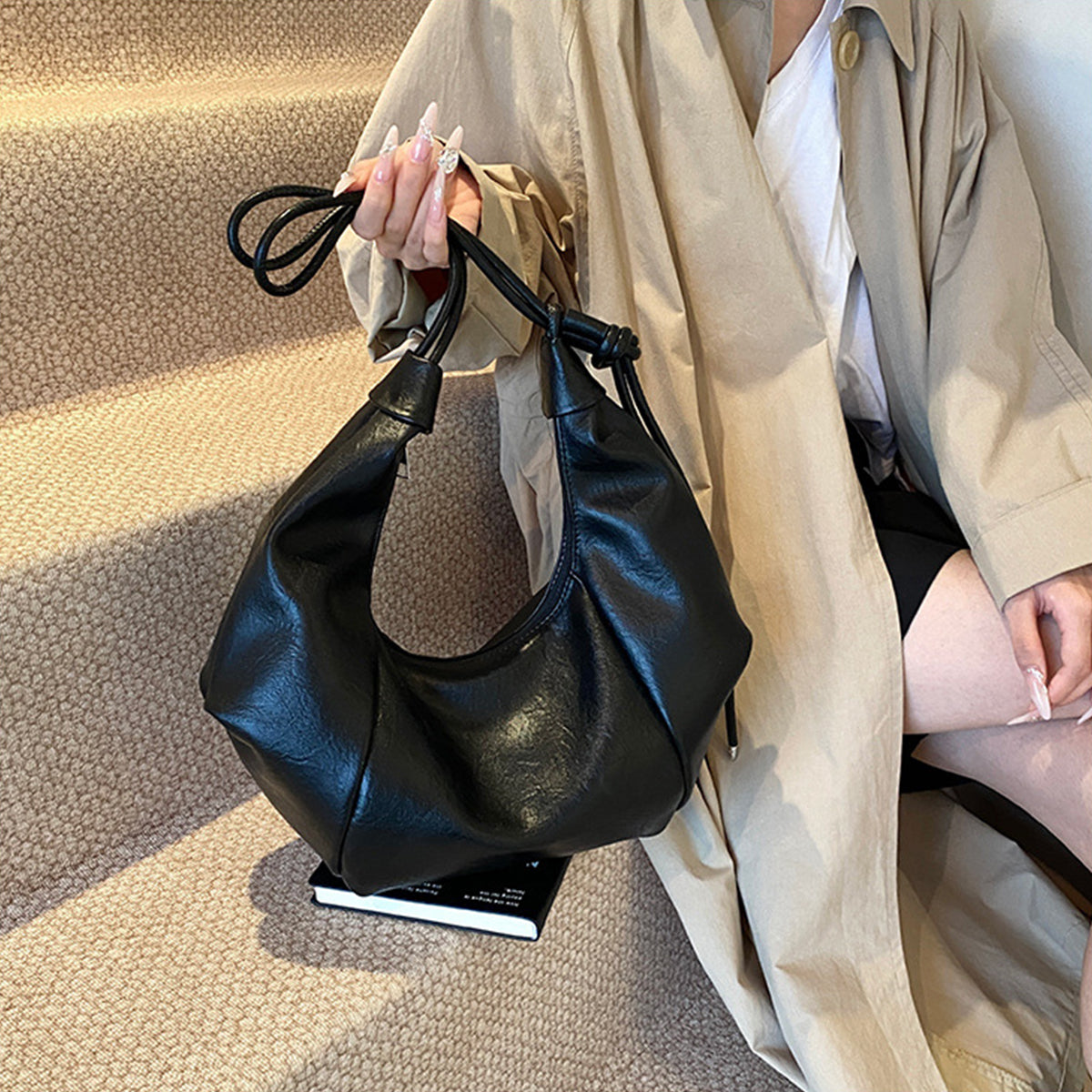 Autumn winter retro crossbody bag dumpling bag