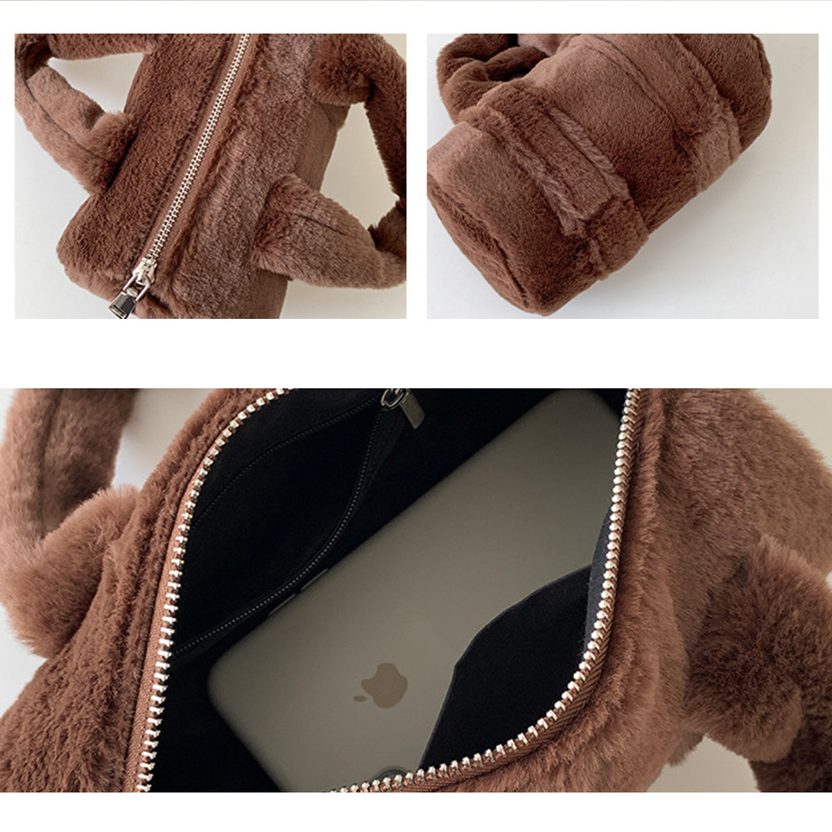 Autumn Winter Cylindrical Handbag Plush Bag