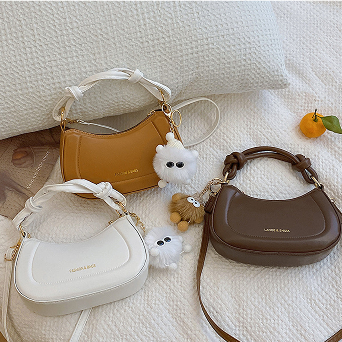 Ladies French Handbags Single Shoulder Saddle Bag