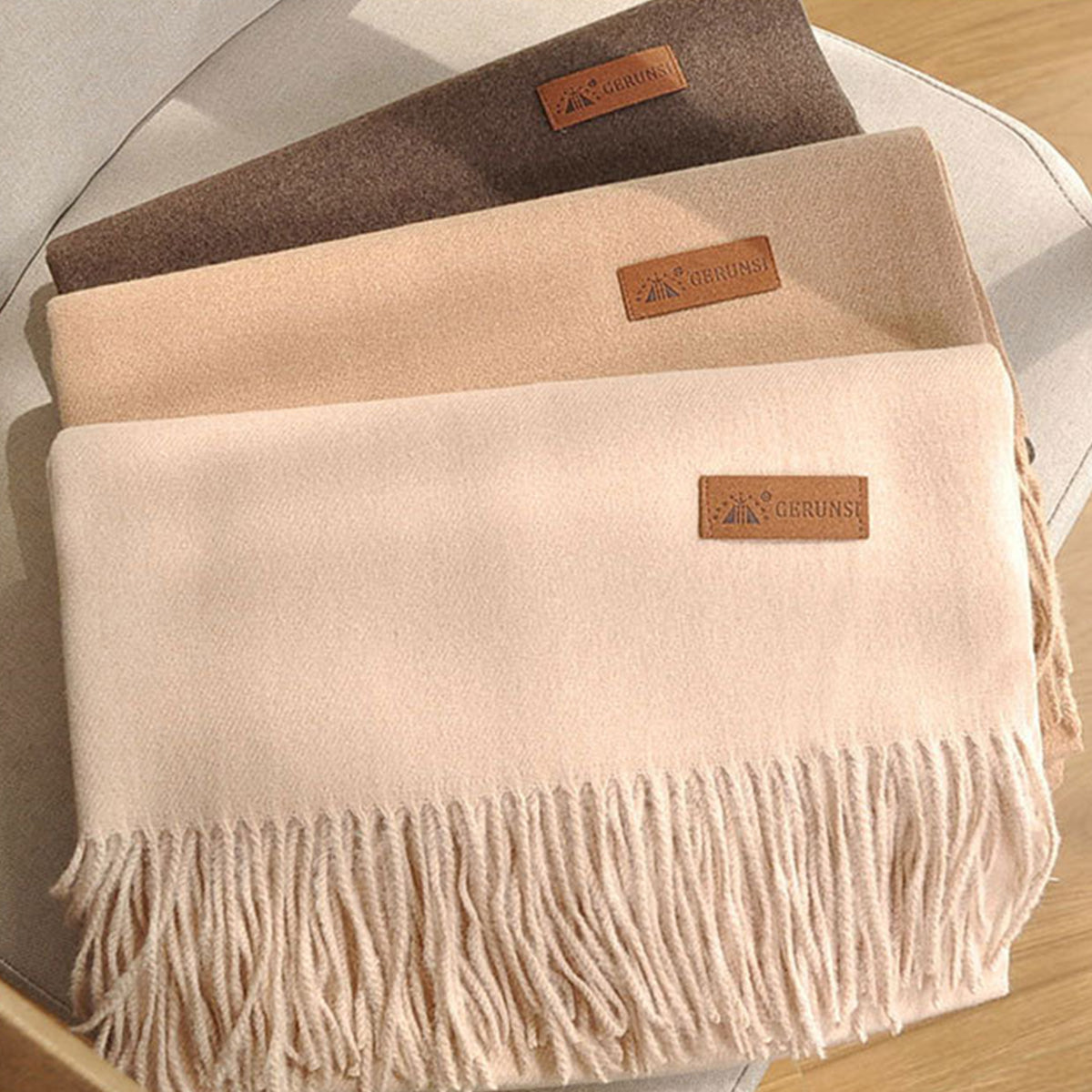 Solid Color Imitation Cashmere Scarf for Women Solid Color Scarf