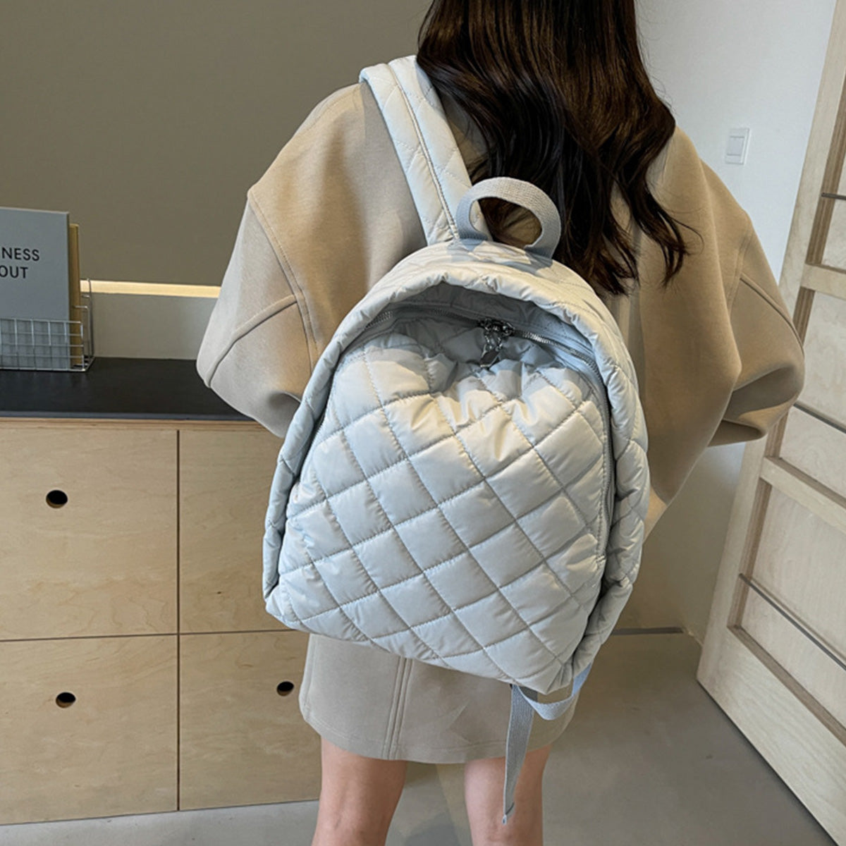 Fashionable Fashionable Cotton-Padded Lightweight Backpack