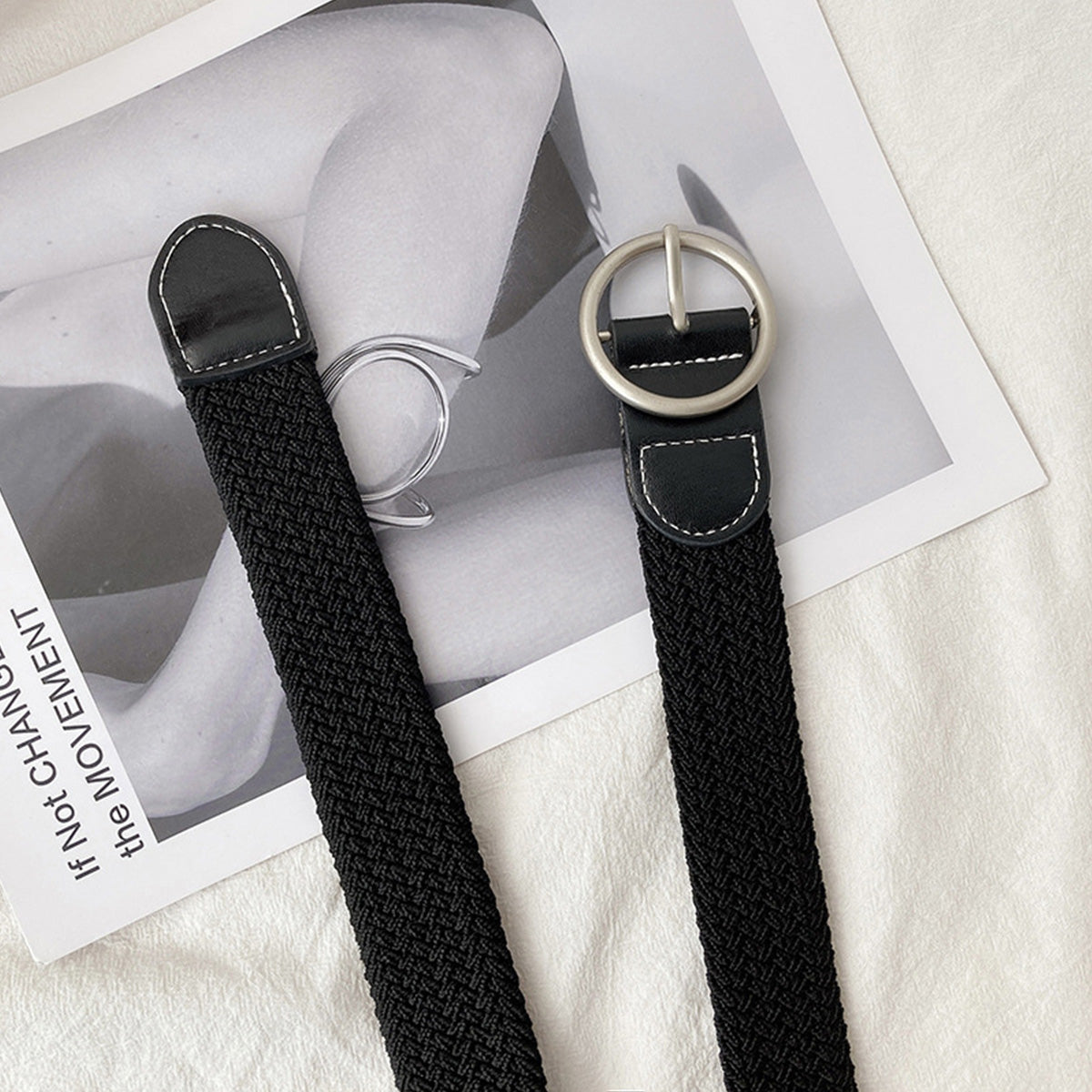 Women's Canvas Braided Elastic Belt