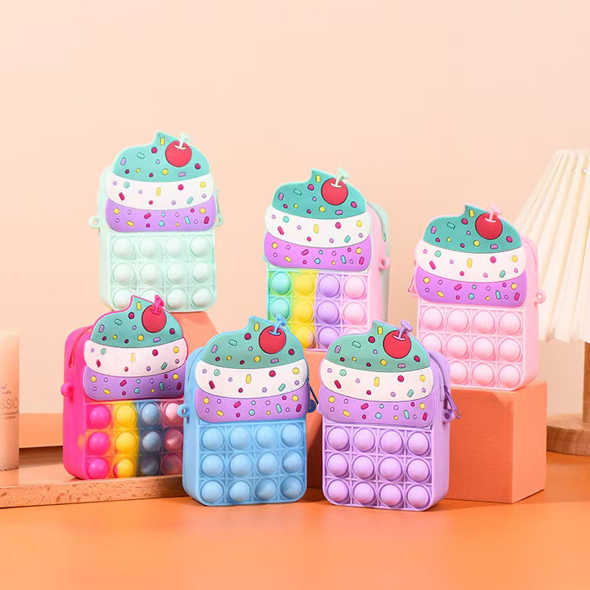 Cute cartoon silicone coin pocket coin purse