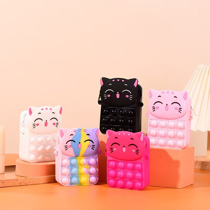 Cute cartoon silicone coin pocket coin purse