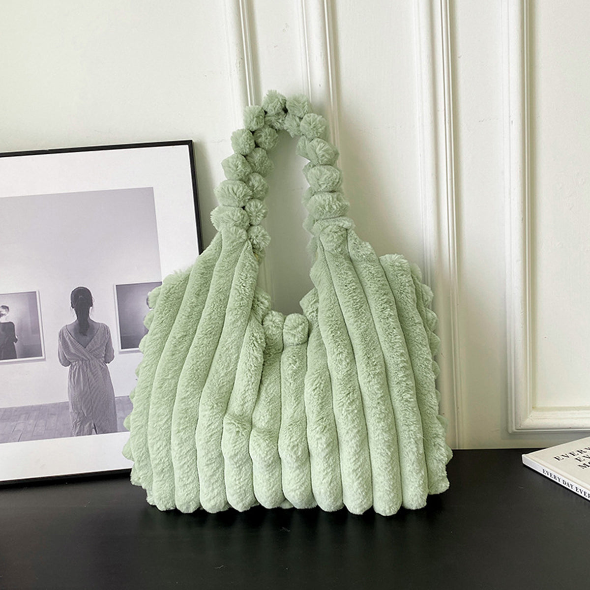 Plush Bag for Women Korean Style Large Capacity Tote Bag