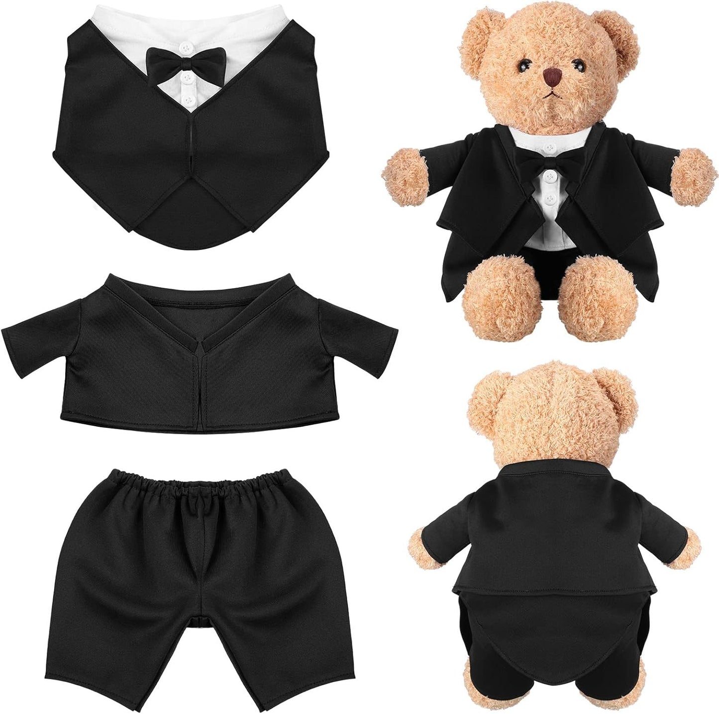 LAPOLAR Set of Clothing for animals, Bear Clothes Suitable for 13-15 Inch Stuffed Animal Clothes, Bear Accessories for Your Own Stuffed Animals on Weddings