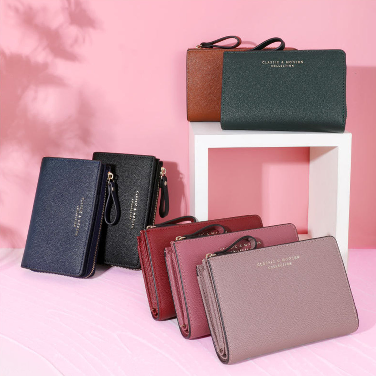 Cross Pattern PU Wallet for Women