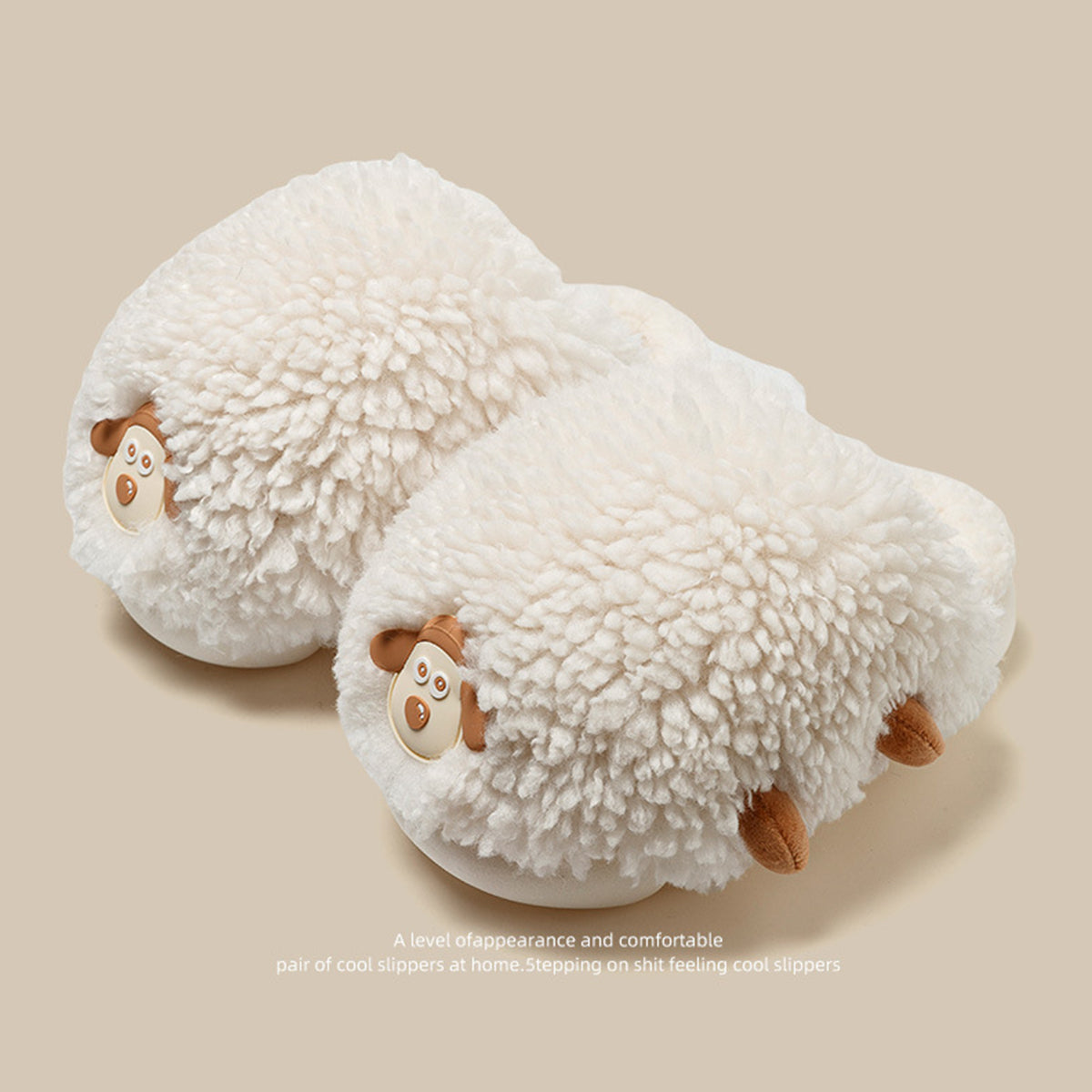 Lamb Cotton Slippers Cute Cartoon Slippers for Winter