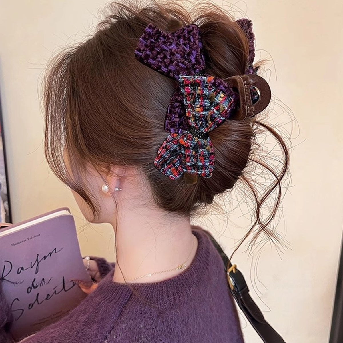 Double Bow Large Hair Clip Hair Accessory