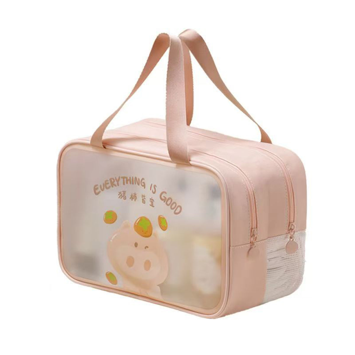 Large Capacity Portable Double-layer Cosmetic Toiletries Storage Bag