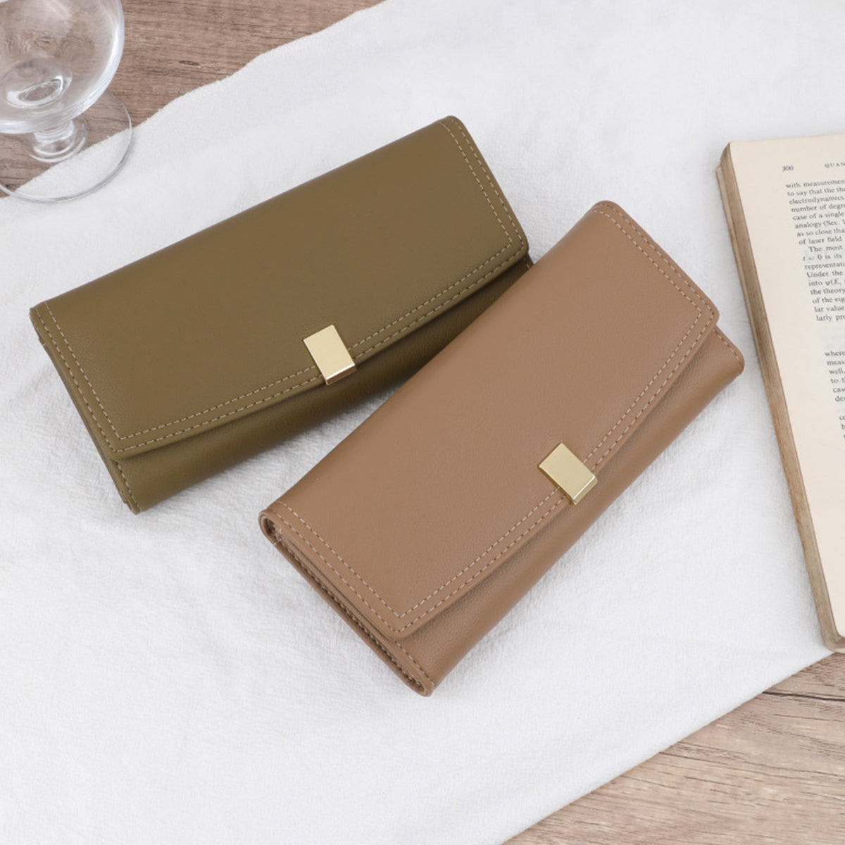 Dark Korean Long Wallet