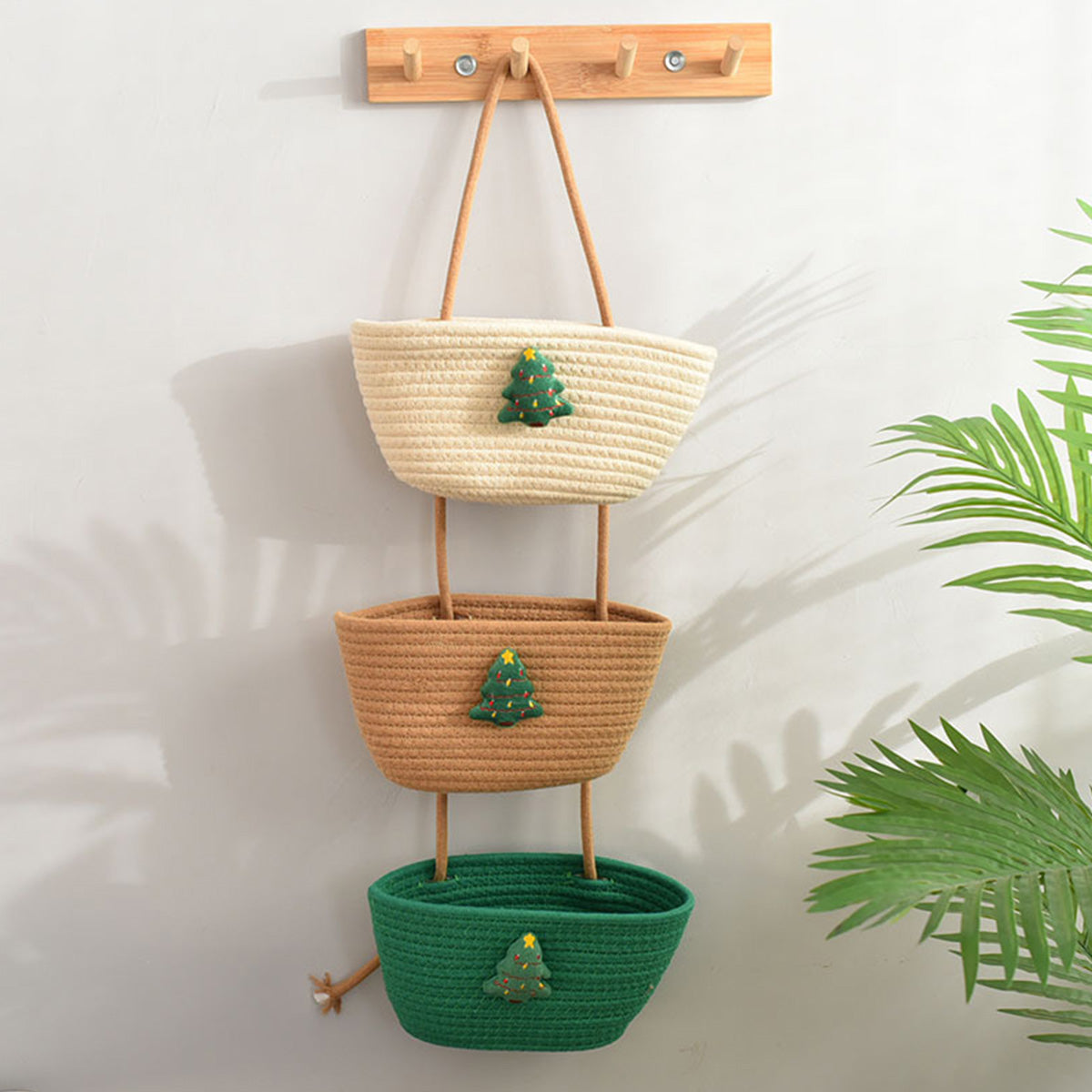 Christmas Tree Three-Layer Storage Rack
