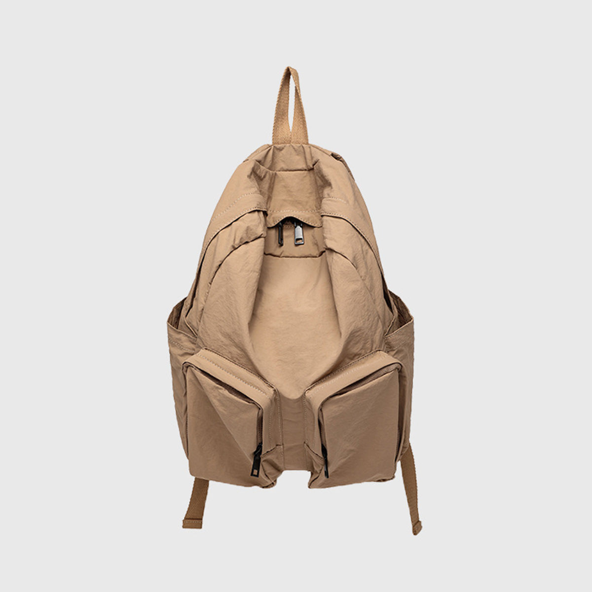 Women's Light Backpack Solid Color Large Capacity School Bag