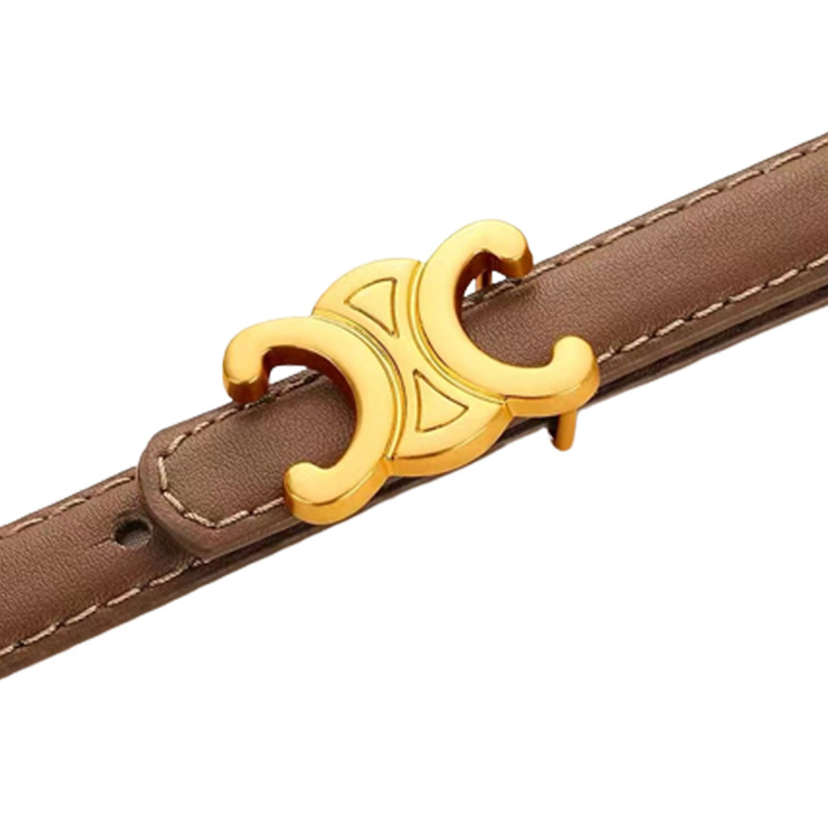 Women's Double C Smooth Buckle Belt