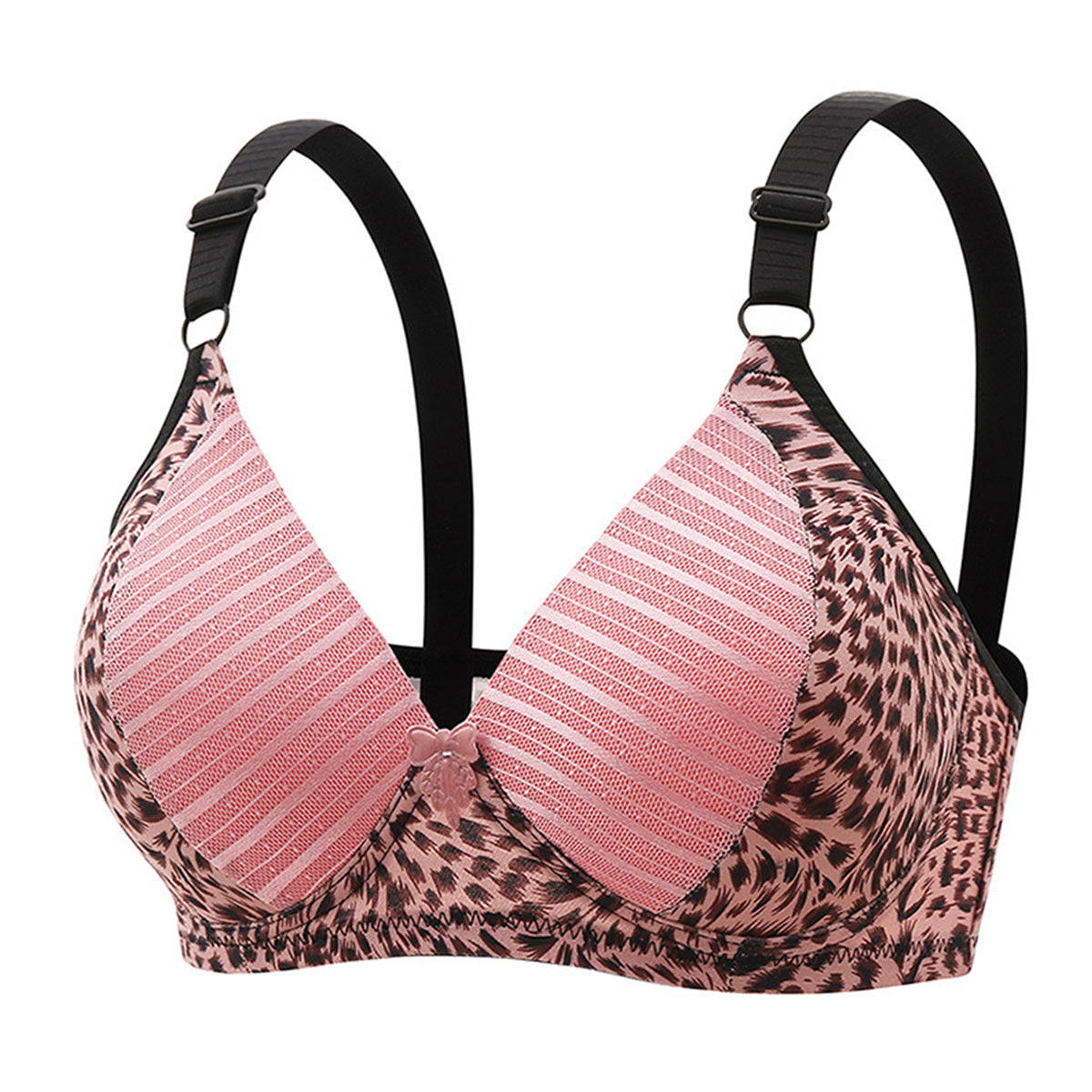 Comfortable Leopard Print Underwire-Free Bra