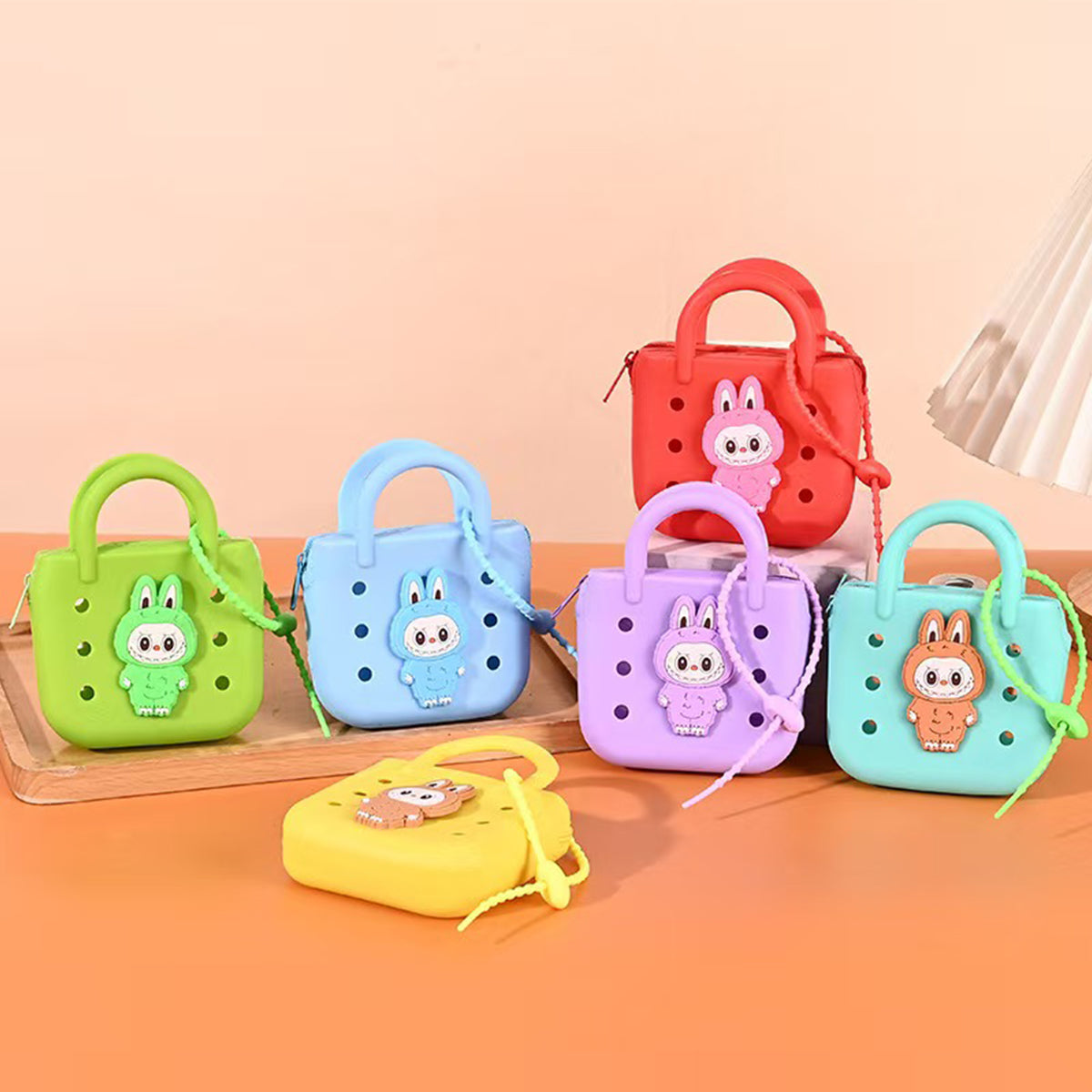 Cute cartoon silicone coin pocket coin purse
