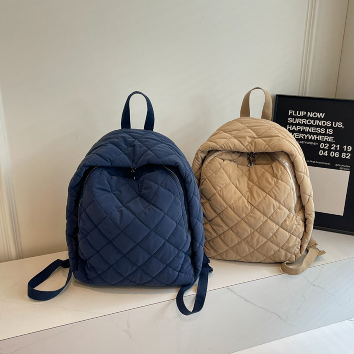 Fashionable Fashionable Cotton-Padded Lightweight Backpack
