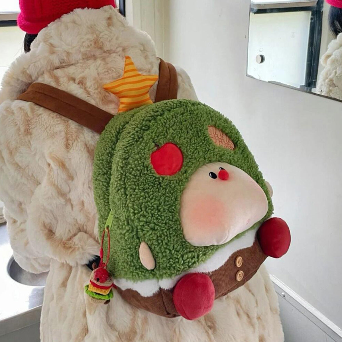 Apple Tree Schoolbag Cartoon Girl Doll Backpack