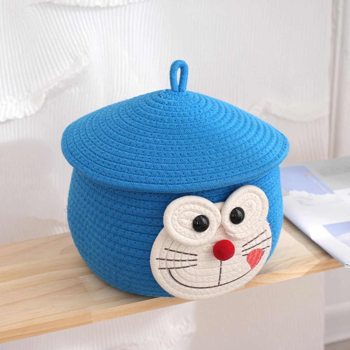 Cartoon Woven Desktop Storage Basket