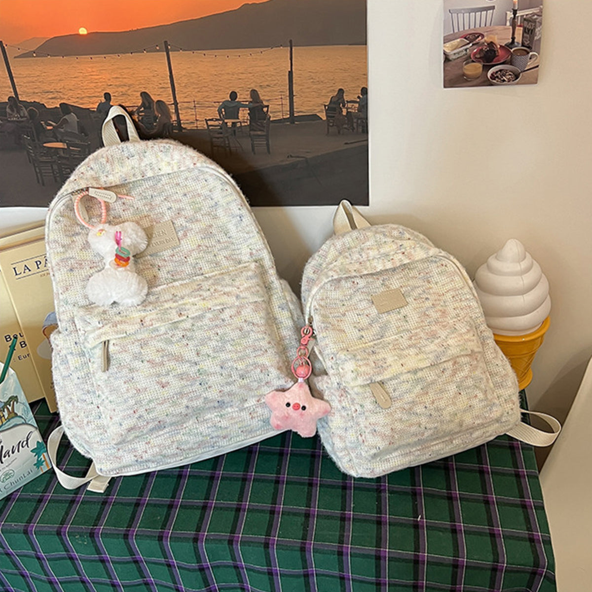 College Style Versatile Student Backpack for Women