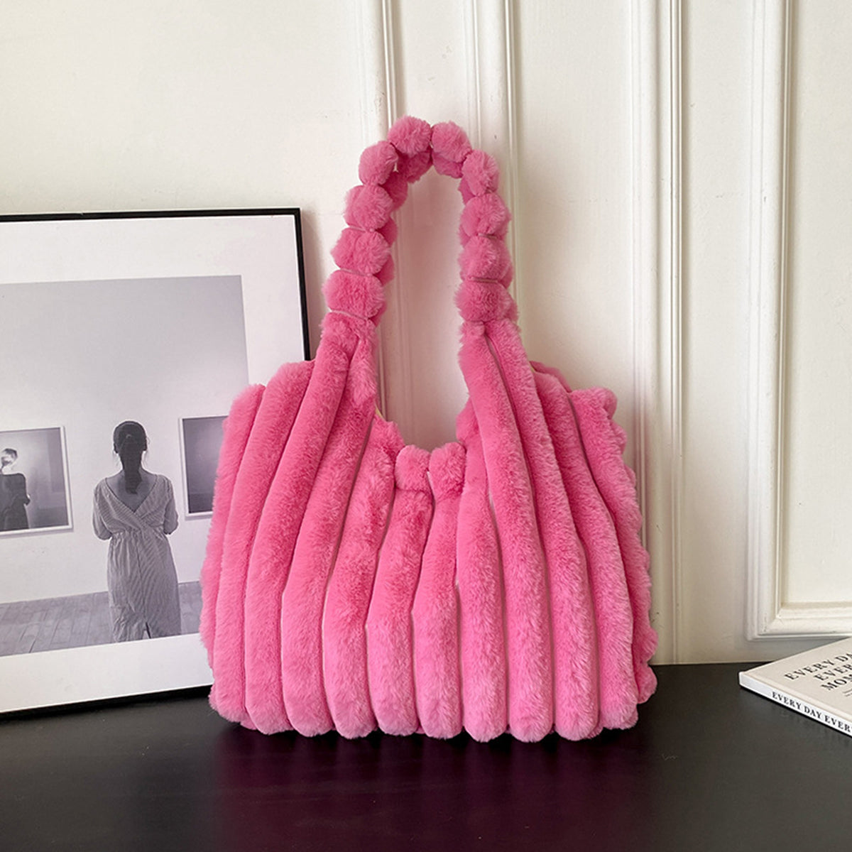 Plush Bag for Women Korean Style Large Capacity Tote Bag