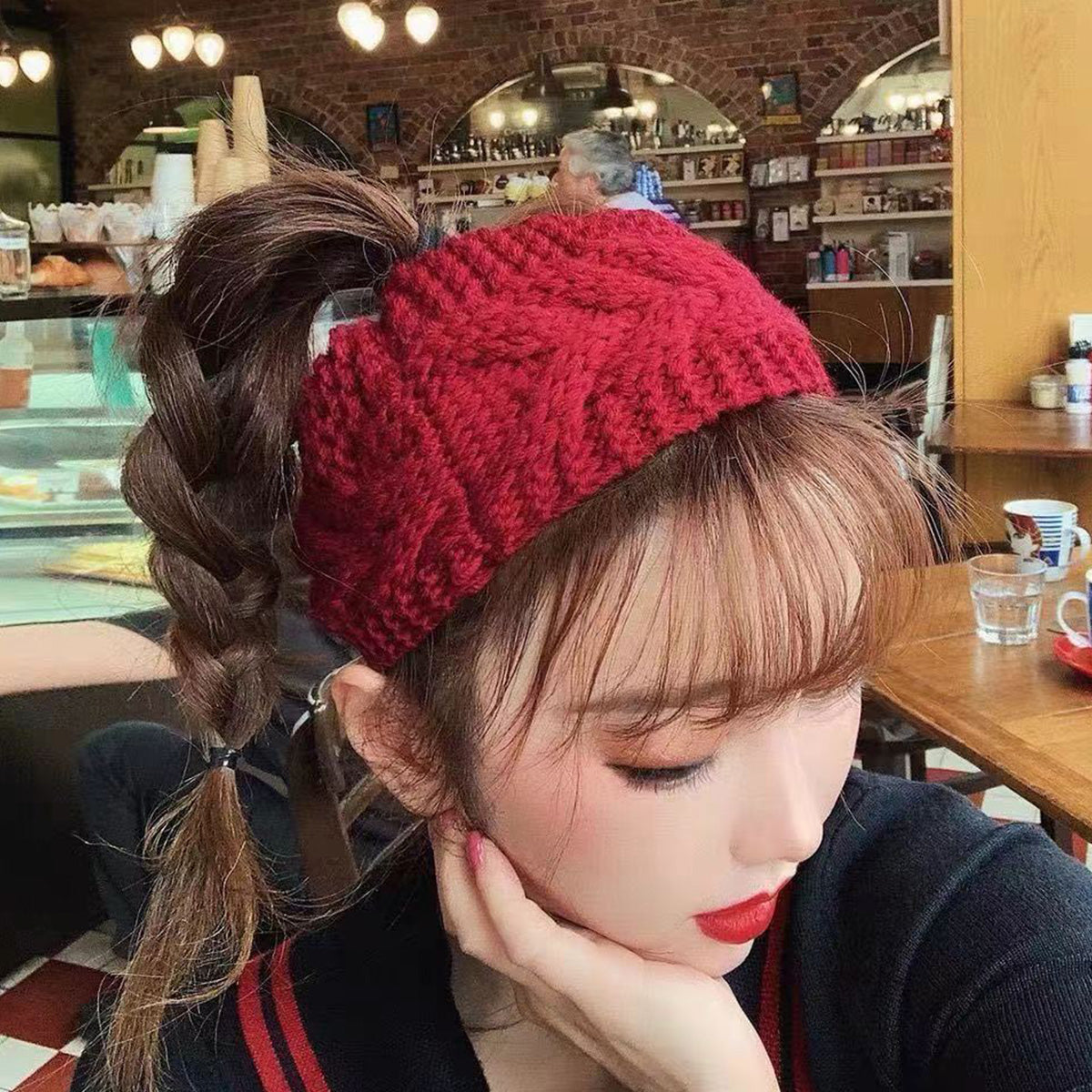 Twisted Knitted Headband Earmuffs Headband