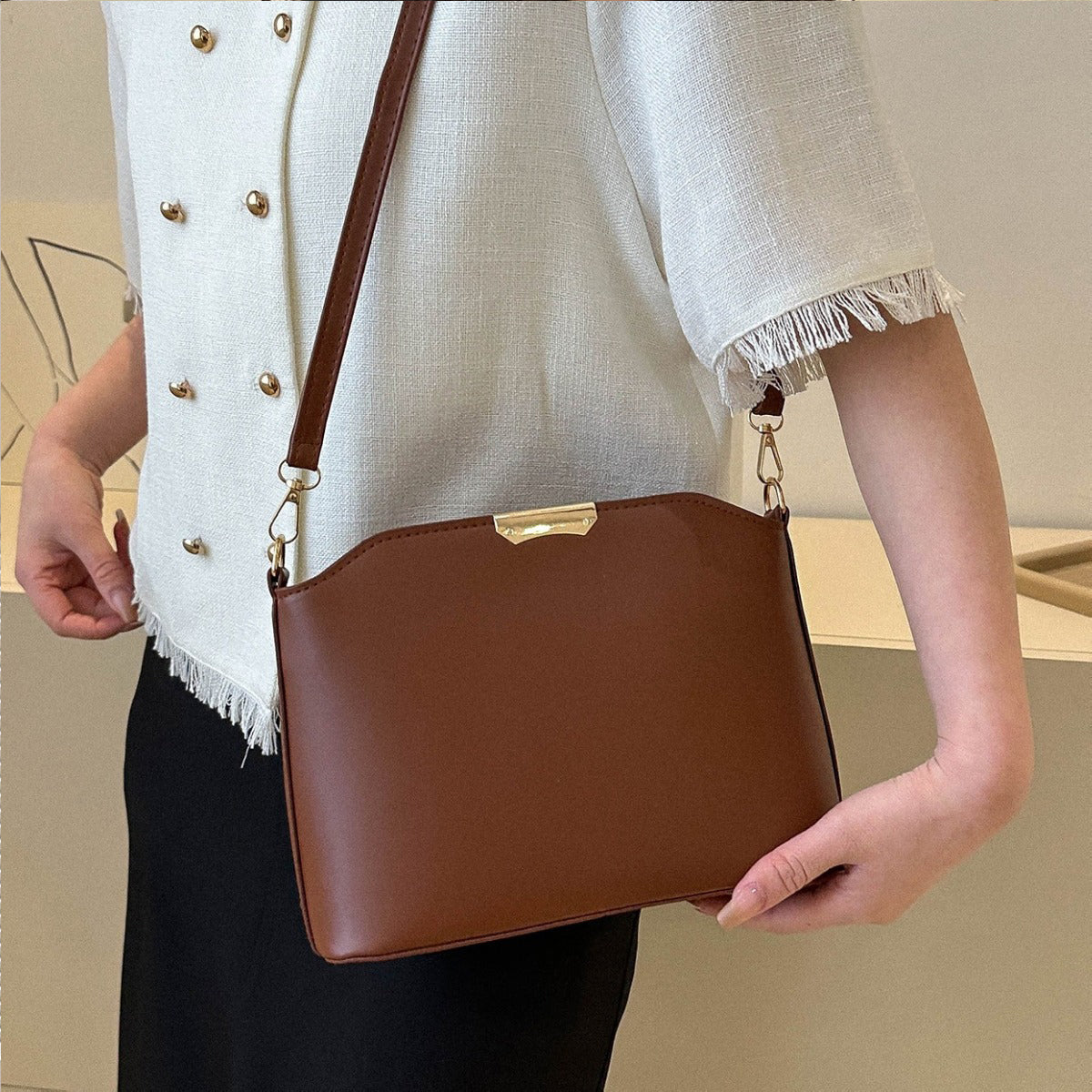 Small Square Bag for Women Casual Simple Crossbody Bag